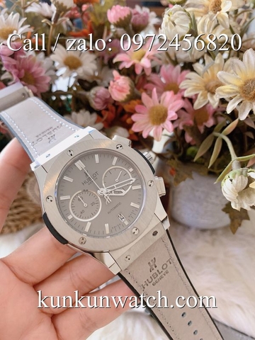 Đồng Hồ Nam Hublot HLD021 - Quartz - Dây Da Xám -  42mm