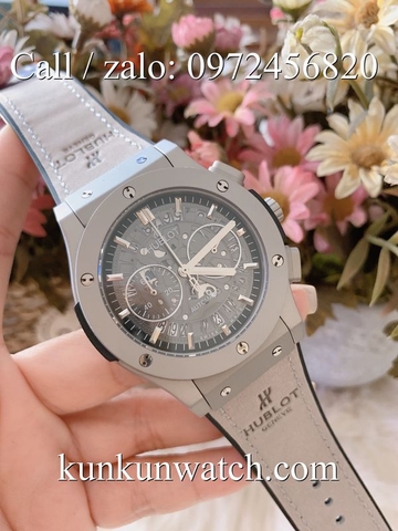 Đồng Hồ Nam Hublot HLD041 - Quartz - Dây Da Xám  -  42mm