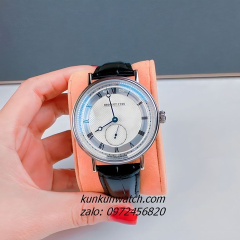 Đồng Hồ Nam Breguet Classique 1755 Automatic Đen Mặt Trắng Silver 40mm