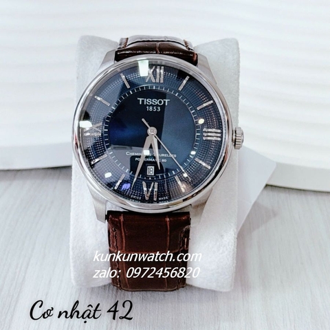Đồng Hồ Nam Tissot 1853 Chemin Des Tourelles La Mã Kính Mo Automatic Nâu Silver 42mm