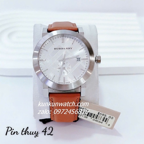 Đồng Hồ Nam Burberry The City BU9904 Silver Dây Da 42mm