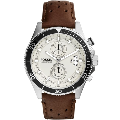 Đồng Hồ Nam Fossil CH2943 Chronograph Niềng Số Dây Da 45mm