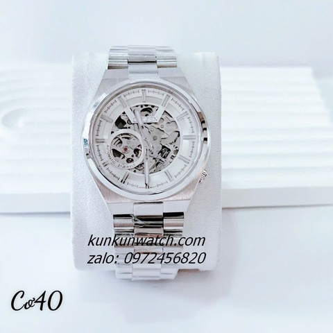 Đồng Hồ Nam Citizen AutomatiC Lộ Cơ 3 Kim Silver 40mm