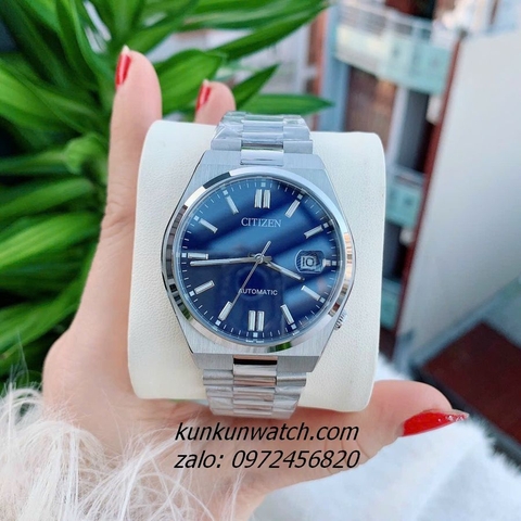Đồng Hồ Nam Citizen Tsuyosa Automatic Silver Mặt Xanh 40mm