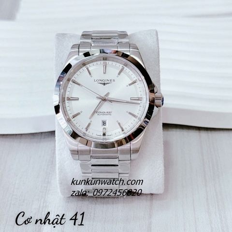 Đồng Hồ Nam Longines Conquest Automatic Silver 41mm