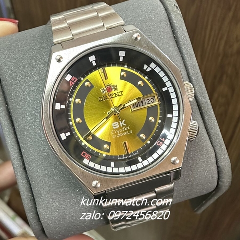 Đồng Hồ Nam Orient Automatic SK Mặt Vàng 42mm