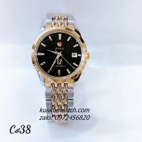 Đồng Hồ Nam Rado Golden Horse Demi Mặt Đen 42mm