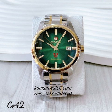 Đồng Hồ Nam Rado Golden Horse Mỏ Neo Demi Mặt Xanh Lá 42mm