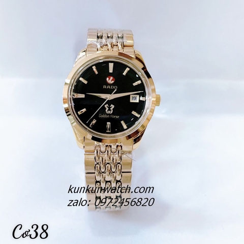 Đồng Hồ Nam Rado Golden Horse Gold Mặt Đen 42mm