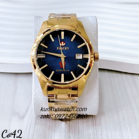 Đồng Hồ Nam Rado Golden Horse Mỏ Neo Gold Mặt Xanh 42mm