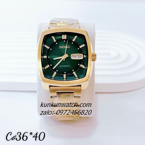 Đồng Hồ Nam Seiko Recraft Automatic Gold Green Mặt Vuông 36 x 40mm