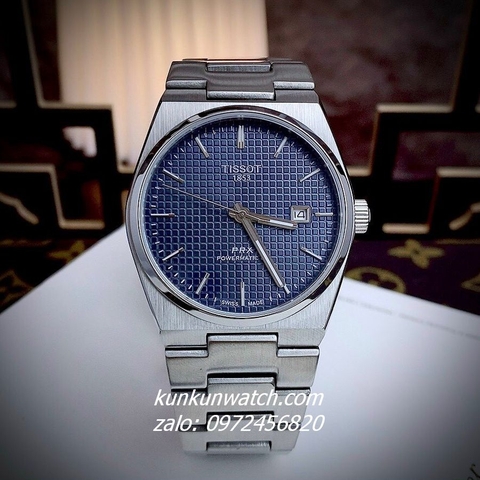 Đồng Hồ Nam Tissot 1853 PRX Powermatic 80 Silver Nền Caro Automatic Mặt Xanh 40mm