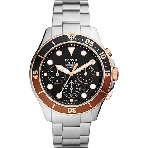 Đồng Hồ Nam Fossil FS5768 Chronograph Kim Chỉ Giờ Dạ Quang 46mm