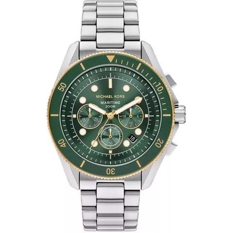 Đồng Hồ Nam Michael Kors Maritime Green MK9215 Chronograph Vỏ Demi 45mm