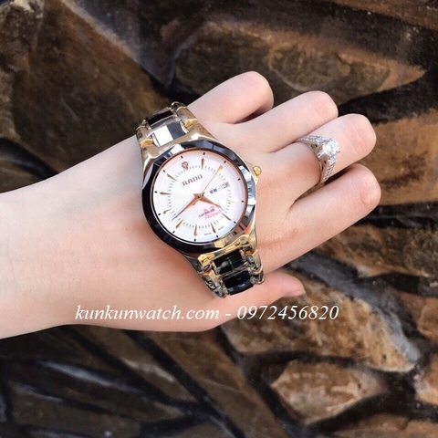 Đồng Hồ Nam Rado RDDTTC01 - Quartz ( Pin ) - Dây Kim Loại + Đá