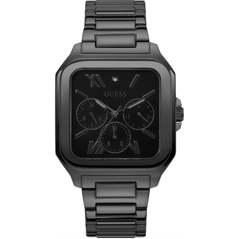 Đồng Hồ Nam Guess Integrity GW0631G2 Black Mặt Vuông 6 Kim 42mm