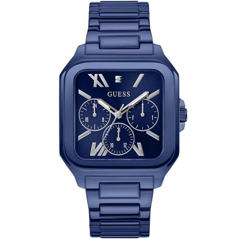Đồng Hồ Nam Guess Integrity GW0631G3 Blue Mặt Vuông 6 Kim 42mm
