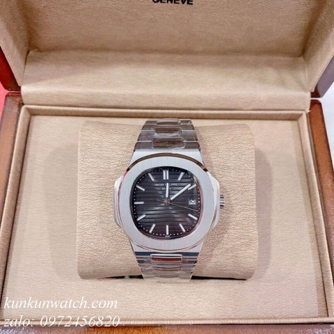 Đồng Hồ Nam Patek Philippe 03 Kim - Quartz - Bạc Mặt Đen - 40mm