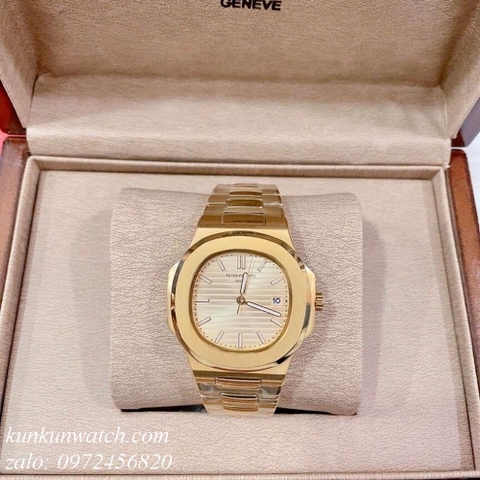 Đồng Hồ Nam Patek Philippe 03 Kim - Quartz - Vàng Mặt Vàng - 40mm