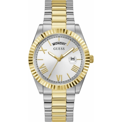 Đồng Hồ Nam Guess GW0256G17 Niềng Khía Vỏ Demi Gold Mặt 42mm