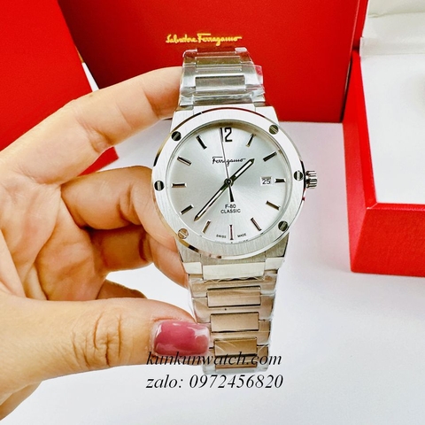 Đồng Hồ Nam Salvatore Ferragamo F80 Classic Silver 41mm