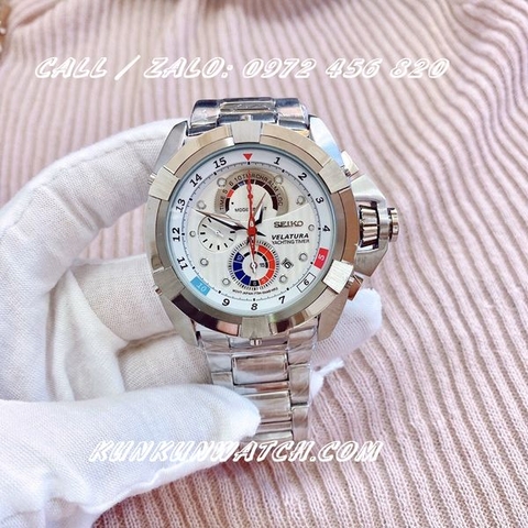 Đồng Hồ Nam Seiko Velatura SKT011 - Dây Bạc - Quartz - 44mm