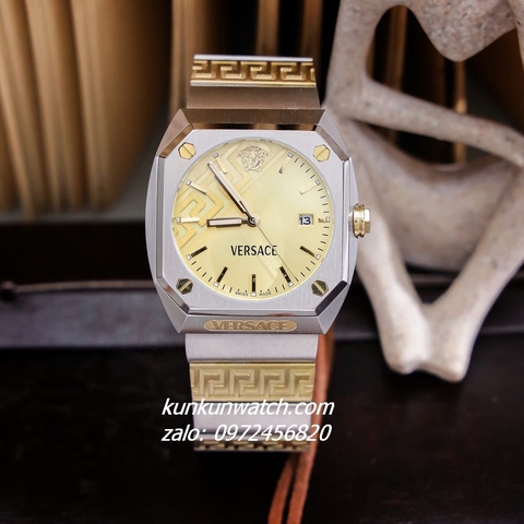 Đồng Hồ Nam Versace Antares Demi Mặt Vàng 41.5 x 44mm