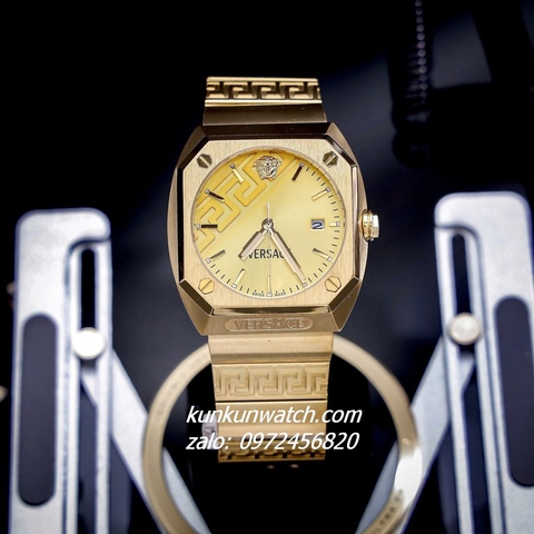 Đồng Hồ Nam Versace Antares Gold Mặt Vuông 41.5 x 44mm