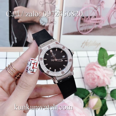 Đồng Hồ Nữ Hublot HLNSR011 - Dây Cao Su Đen - 34mm