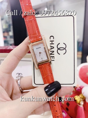 Đồng Hồ Nữ Chanel CNND043 - Dây Da Cam - 19.32mm