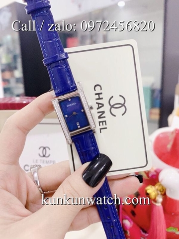 Đồng Hồ Nữ Chanel CNND044 - Dây Da Xanh - 19.32mm