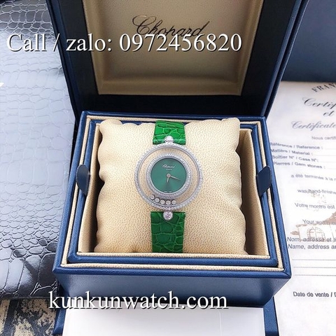 Đồng Hồ Nữ Chopard Happy Diamonds CPND071 - Dây Da Xanh - 32mm