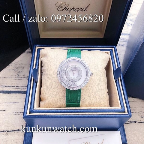 Đồng Hồ Nữ Chopard Happy Diamonds CPND082 - Dây Da Xanh - 36mm