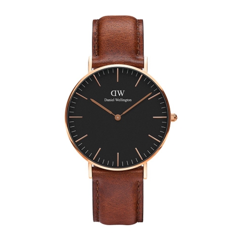 Đồng hồ Nữ Daniel Wellington Classic Black Bristol 36mm Rose Gold DW00100136