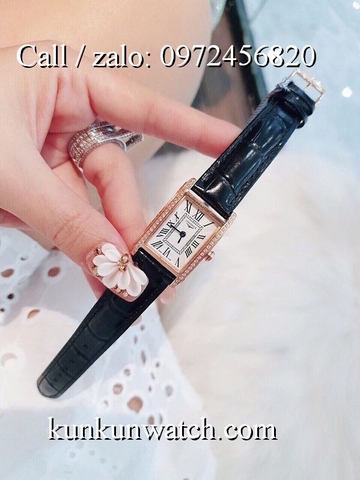 Đồng Hồ Nữ Longines Dolce LGND011 - Dây Da Đen - 19,8 x 24,5mm