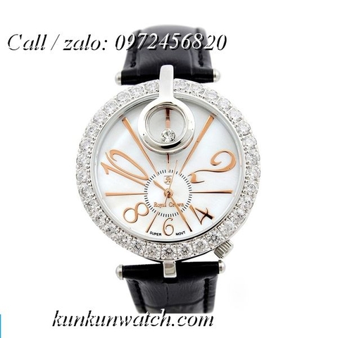 Đồng Hồ Nữ Royal Crown 3850 -  Dây Da Đen - 36mm