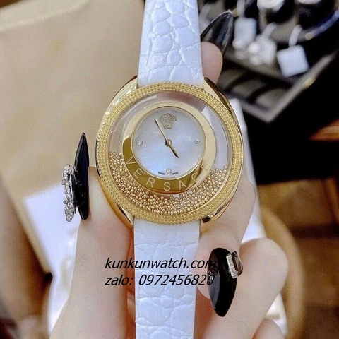 Đồng Hồ Nữ Versace Destiny Spirit Micro Dây Da Trắng Gold 36mm