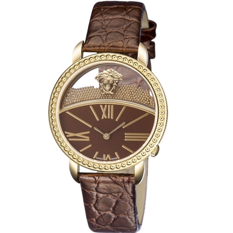 Đồng Hồ Nữ Versace Krios Dây Da Nâu - 38mm