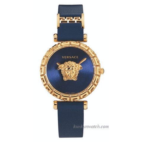Đồng Hồ Nữ Versace Palazzo Empire Greca - Dây Da Xanh - 37mm