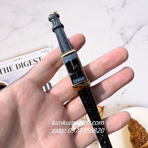 Đồng Hồ Nữ Yves Saint Laurent Vỏ Gold 2 Kim Dây Da 15 x 40mm