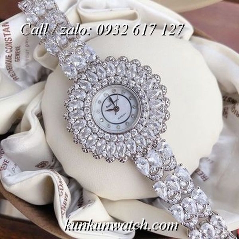 Đồng Hồ Nữ Royal Crown 6804 -  Dây Gắn Đá Vỏ Bạc - 35mm