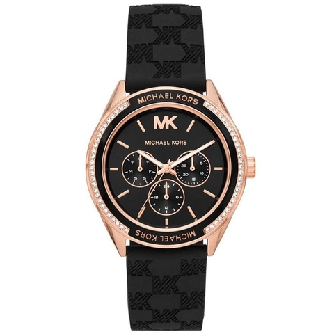 Đồng Hồ Nữ Michael Kors Jessa Oversize MK7266 Đính Đá 6 Kim Dây Silicone 40mm