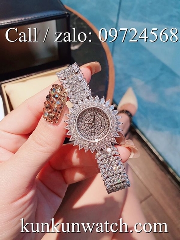 Đồng Hồ Nữ Chopard CPNT031 - Mặt Full Đá - Dây Kim Loại Màu Bạc - 32mm