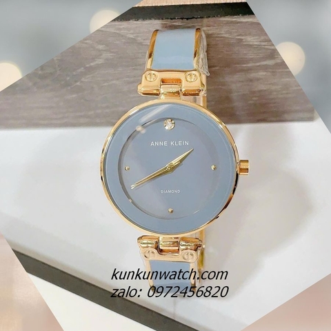 Đồng Hồ Nữ Anne Klein Dây Đá Ceramic Xanh Gold 34mm
