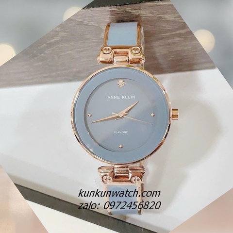 Đồng Hồ Nữ Anne Klein Dây Đá Ceramic Xanh Rose Gold 34mm