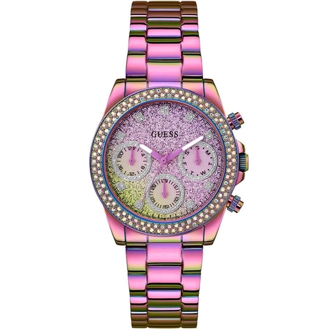 Đồng Hồ Nữ Guess GW0483L5 Đính Đá Vỏ Tím 6 Kim 38mm