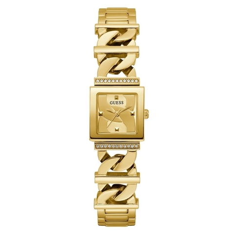 Đồng Hồ Nữ Guess GW0603L2 Đính Đá Dáng Lắc Tay Gold Mặt Vuông 20.8mm