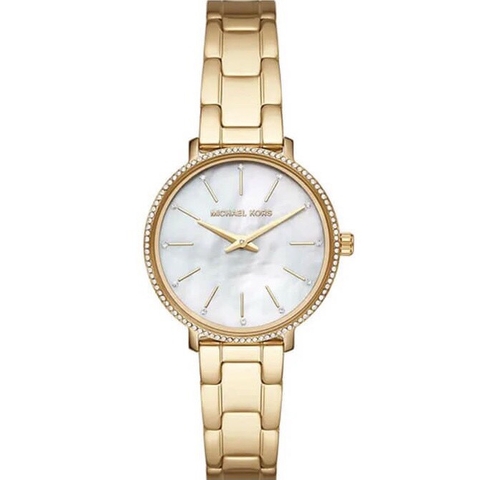 Đồng Hồ Nữ Michael Kors MK1065 Đính Đá Nền Xà Cừ Gold 33mm