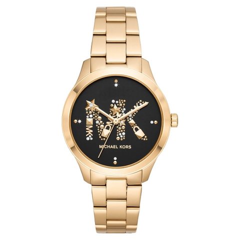 Đồng Hồ Nữ Michael Kors Runway MK6682 Gold Đính Đá 38mm