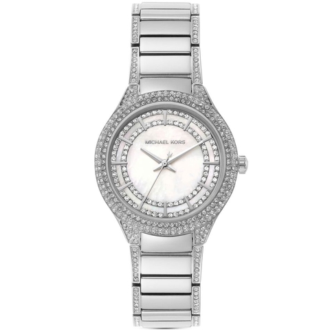 Đồng Hồ Nữ Michael Kors Outlet Sylvia MK4657 Nền Mặt Xà Cừ Đính Đá Silver 33mm